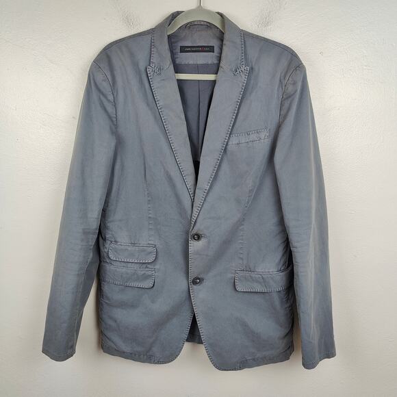 John Varvatos Star USA Blazer Mens 40R Blue Cotton Unstructured Lightweight